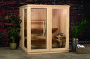 Grayson 4-Person Indoor Sauna in Rustic Cedar