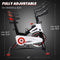 Exercise Bike Stationary, Indoor Cycling Bike with Heavy Flywheel Magnetic Resistance, Comfortable Seat Cushion, Silent Belt Drive and LCD Monitor for Home Gym Cardio Workout