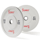 Sunny Health & Fitness Elite 2-inch Rubber Olympic Weight Plates 10 - 55 LBS