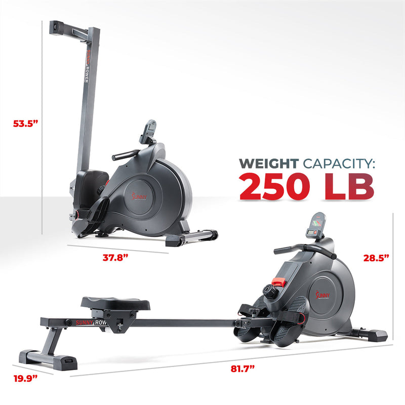 Sunny Health & Fitness SMART Magnetic Rowing Machine with Bluetooth Connectivity