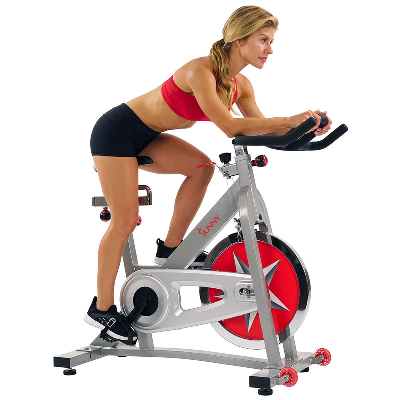 Sunny Health & Fitness 40 lb Flywheel Chain Drive Pro Indoor Cycling Exercise Bike