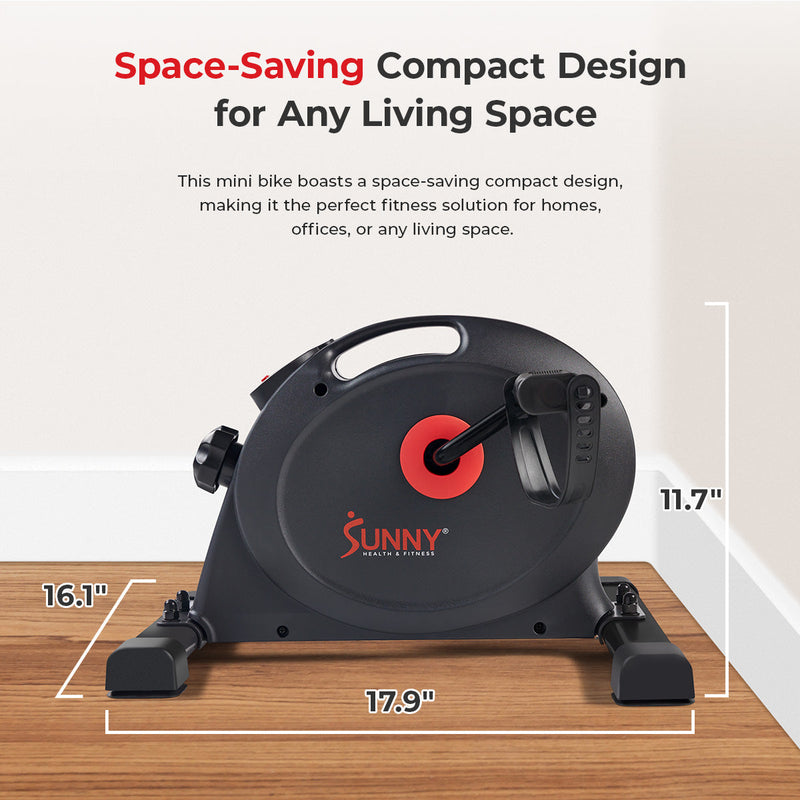 Sunny Health & Fitness Under Desk Smart Mini Exercise Bike
