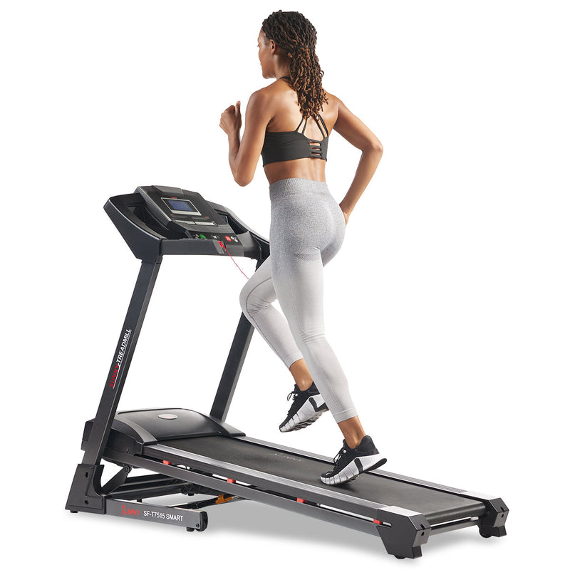 Sunny Health & Fitness Premium Smart Treadmill with Auto Incline