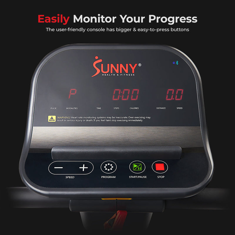 Sunny Health & Fitness Running Treadmill with Handrails