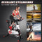 Exercise Bike Stationary, Indoor Cycling Bike with Heavy Flywheel Magnetic Resistance, Comfortable Seat Cushion, Silent Belt Drive and LCD Monitor for Home Gym Cardio Workout