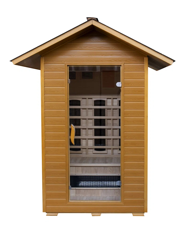 2 - Person Bluetooth Compatible FAR Infrared Sauna in Hemlock