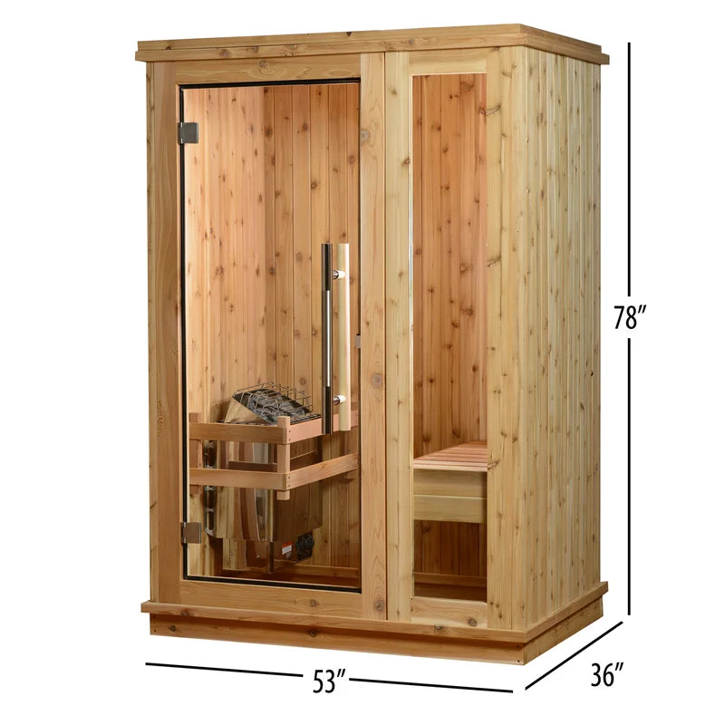 Logan 1 - Person Traditional Steam Sauna in Cedar