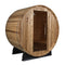 Salem 2-Person Outdoor Electric Heater Barrel Sauna in Rustic Cedar