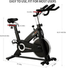 Indoor Exercise Bike with Magnetic Resistance Design and Comfortable Seat for Home Fitness Workout, Stationary Cycling Bike