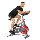 Sunny Health & Fitness Belt Drive Exercise Bike Indoor Cycling Bike w/ LCD Monitor