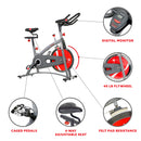 Sunny Health & Fitness Belt Drive Exercise Bike Indoor Cycling Bike w/ LCD Monitor