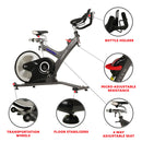 Sunny Health & Fitness Asuna Lancer Rear Flywheel Commercial Exercise Bike