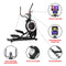 Sunny Health & Fitness Motorized Elliptical Machine Trainer w/ Heart Rate Monitoring