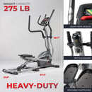 Sunny Health & Fitness Elite Interactive Series Cross Trainer Elliptical with Exclusive SunnyFit® App Enhanced Bluetooth Connectivity