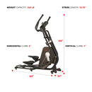 Sunny Health & Fitness Circuit Zone Elliptical Trainer Machine w/ Heart Rate Monitoring