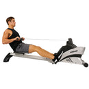 Sunny Health & Fitness Commercial Folding Rowing Machine Rower w/ Heart Rate Monitor