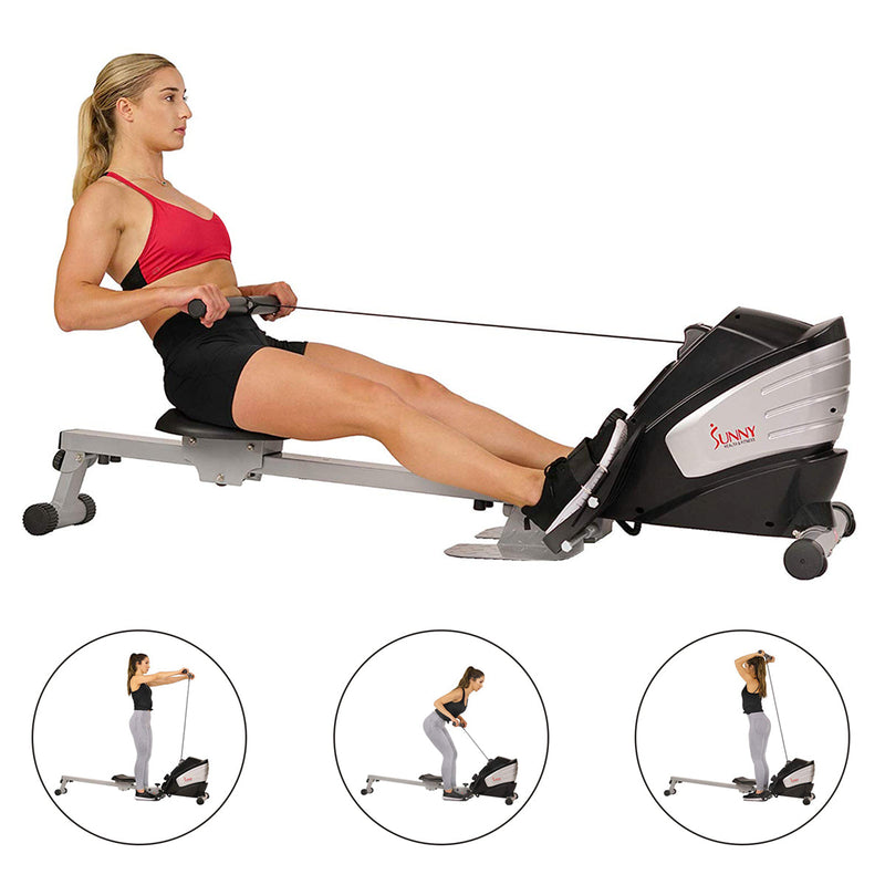 Sunny Health & Fitness Dual Function Rowing Machine Multi-Rower