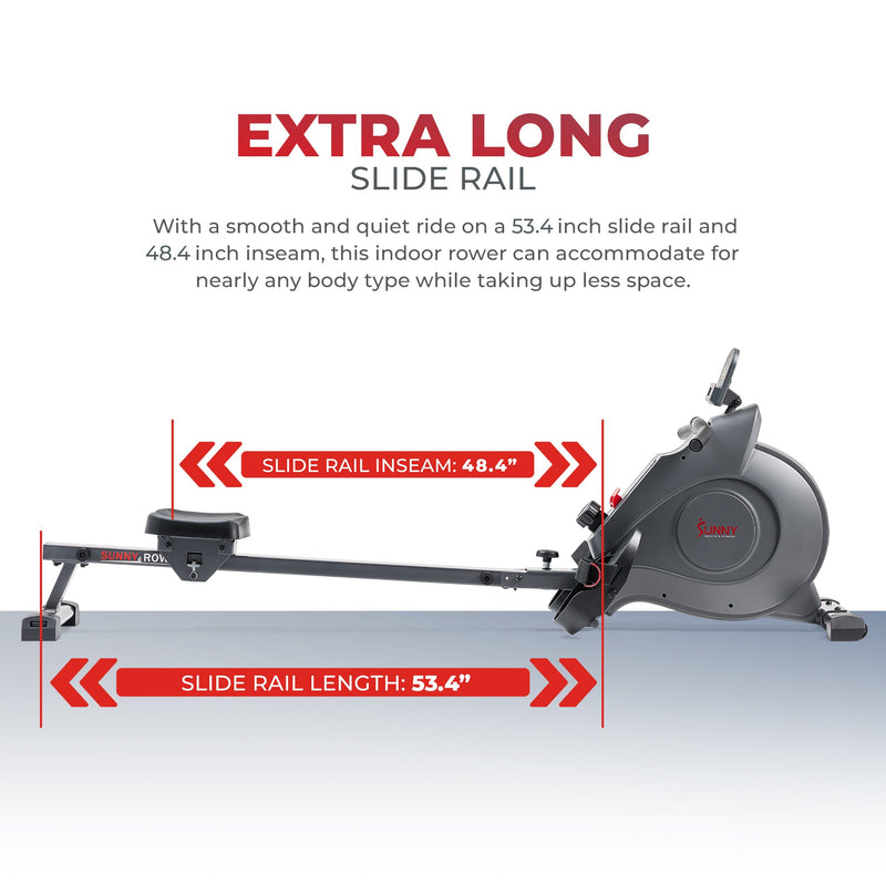 Sunny Health & Fitness SMART Magnetic Rowing Machine with Bluetooth Connectivity