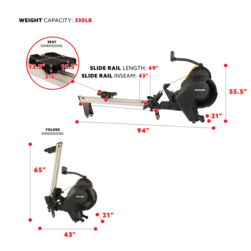 Sunny Health & Fitness Windmill Air Magnetic Rower