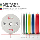 Sunny Health & Fitness Elite 2-inch Rubber Olympic Weight Plates 10 - 55 LBS