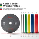 Sunny Health & Fitness Elite 2-inch Rubber Olympic Weight Plates 10 - 55 LBS