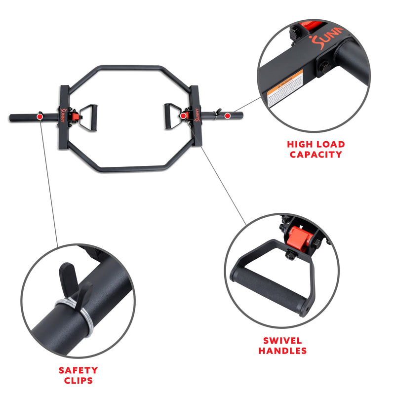 Sunny Health & Fitness Olympic Barbell Hex Bar