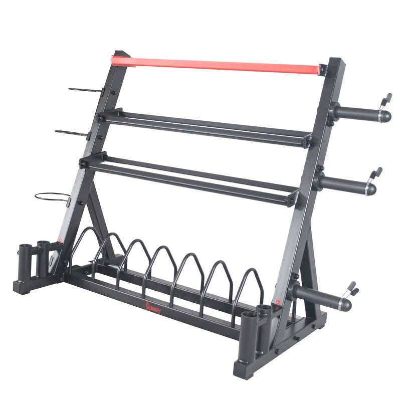 Sunny Health & Fitness Weights Rack All-In-One Storage Stand