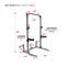 Sunny Health & Fitness Power Squat Rack w/ Attachments & High Weight Capacity, Olympic Weight Plate Storage, & Swivel Landmine