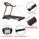 Sunny Health & Fitness Electric Folding Treadmill with Bluetooth Speakers, Incline & Heart Rate Monitoring