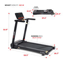 Sunny Health & Fitness Interactive Slim Auto Incline Treadmill with Bluetooth