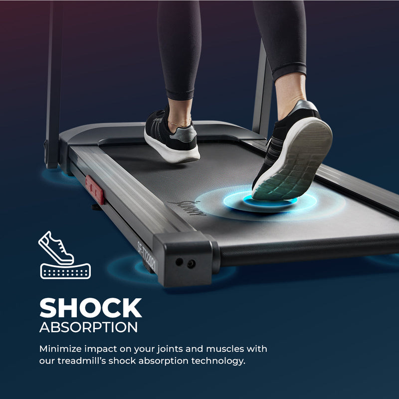 Sunny Health & Fitness Interactive Slim Treadmill with Bluetooth